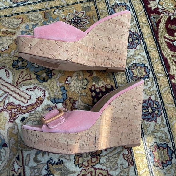 Veronica Beard Wedges Pink - Picture 6 of 10